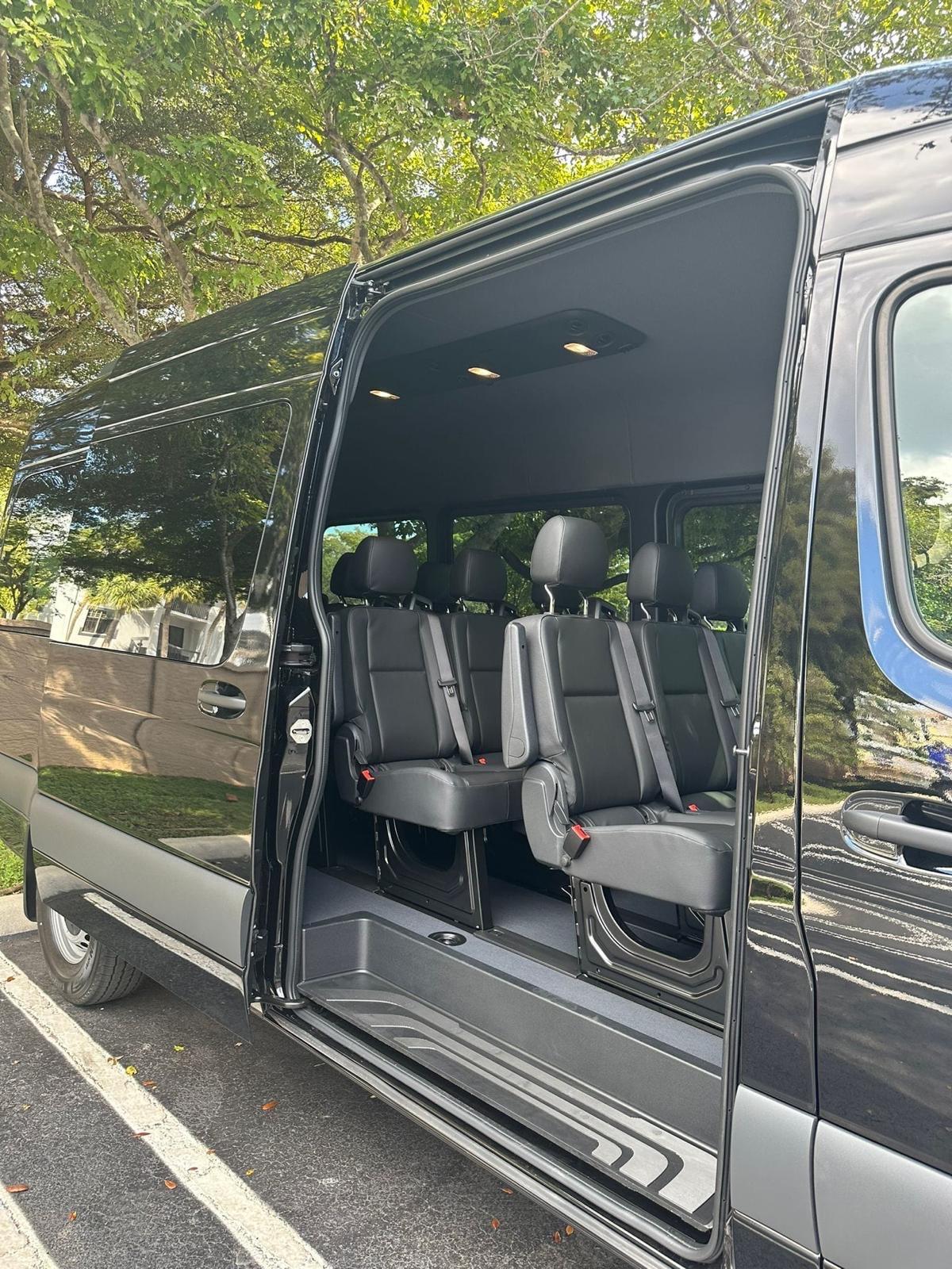Black sprinter seen from inside